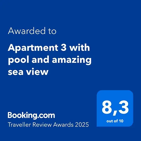 3 With Pool And Amazing Sea View Apartament Lokva Rogoznica